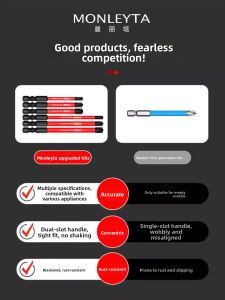 MONLEYTA | German Precision New Upgraded Electrician Professional Use Wrench Set Tungsten Steel Strong Magnetic Ring Anti-slip Drill