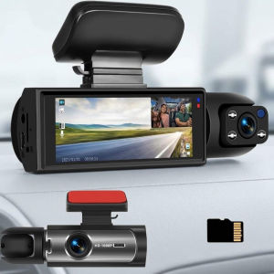 1080P HD Dual Dash Cam Front and Rear Car Video Recorder Night Vision G-Sensor 3 Inch IPS Display Vehicle Safety Camera