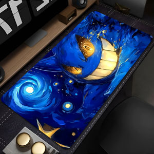 Bandai | Pokemon Snorlax Van Gogh Starry Night Tấm Lót Chuột Lớn Chống Trượt Chống Thấm Nước Để Bàn Cho Văn Phòng Sử Dụng Hàng Ngày
