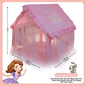 Tent Trẻ Em Trong Nhà Nhà Nhỏ Château Công Chúa Elsa Giường Chia Đôi Cho Bé Gái Base Bí Mật Nhà Đồ Chơi Lớn