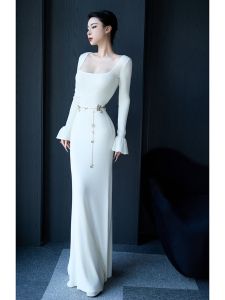 SHANGSHA | Elegant Slim Knit Dress