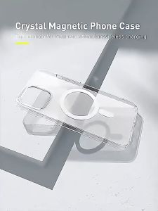 เคสโทรศัพท์แบบใสสำหรับ  For iPhone เคส ไอโฟน14 13 12 11 PRO MAX 13mini 12mini สำหรับ Magnetic เคสชาร์จไร้สายแบบแม่เหล็ก