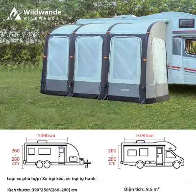 MUYECHAOGE | Lều RV Hơi Nước Chống Thấm Dày Đựng Gấp Di Động