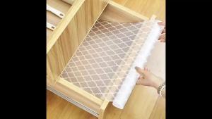 1 Roll of Transparent Clover Kitchen Cabinet Drawer Lining Suitable for Refrigerators Cabinets and Kitchen Storage Shelves