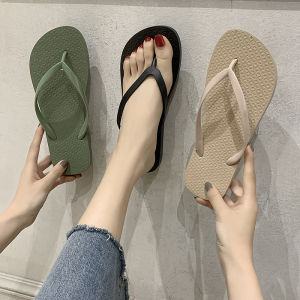 Summer New Arrival Black Flip-Flops Womens Flip-Flops Womens Fashion Outdoor Non-Slip Flat-Heeled Trendy Beach Shoes