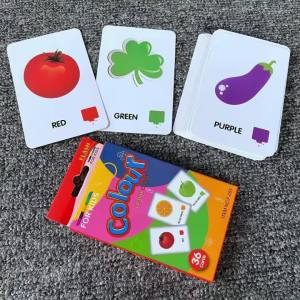 Educational Cards Toy Cognitive Card Learning Educational Toy Shapes Flash Cards Durable Learning Cards Convenient Travel Toy