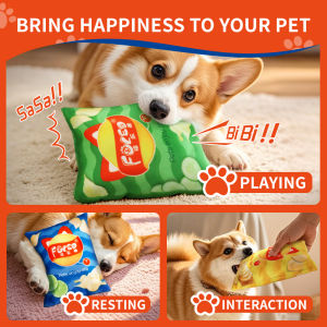 Gourmet Cartoon Style Polyester Plush Interactive Squeaky Pet Toys with Sound Chips for Dogs And Cats All Breeds