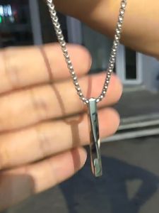 Small design sense couple necklace spiral rod necklace male simple personality hip-hop all-match item