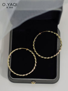 Fashionable Large Hoop Earrings Women Invisible No Piercing Ear Clasps Alloy Silver Gold Plated Korean Style Fresh out Jewelry