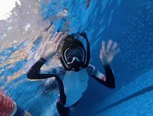 รุ่น VO2max หน้ากากดำน้ำ แบบเต็มหน้า สำหรับดำน้ำตื้น ท่อคู่ เพิ่มออกซิเจน หายใจสะดวก ชัด 180° ชัด ไม่หลอกตา