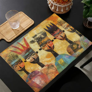 African Face Art Print Placemat Heat-Insulating & Stain-Resistant Home Kitchen & Dining Room Placemat