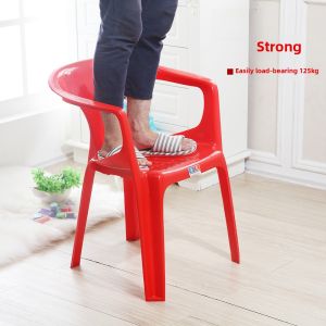 Plastic Chair with Armrests And Backrest for Home Restaurant Office Outdoor Casual Bench Simple Beach Style Furniture