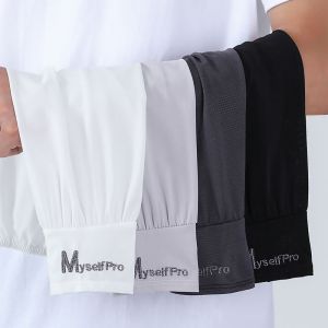 Ice Silk Sleeves Women Summer Sun Protection Men Fishing Cycling Breathable Two-Finger Non-Slip Gloves Arm Warmer Driving Sleeve