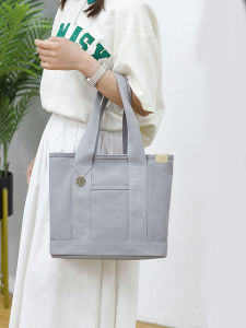 Rose Noire 2025 New Canvas Tote Bag Women Large Capacity Single Shoulder Handbag Casual Commuting Bag Trendy Polyester Lining