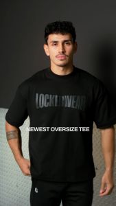 Lockerwear Baju Oversize Gym Fitness Pria Kaos Olahraga Lengan Pendek Katun Sport Shirt Short Sleeve Casual