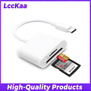 LccKaa | 2 in 1 USB-C Card Reader Type C To SD TF Adapter Memory Card Reader for IPhone15 Huawei Xiaomi SD TF Card Reader Data Converter