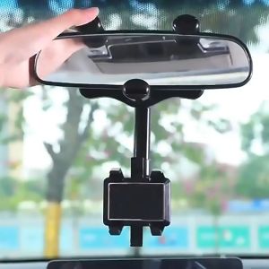 Bracket Handphone GPS Kaca Spion Rotasi 360\" Holder Phone AH094 - BE