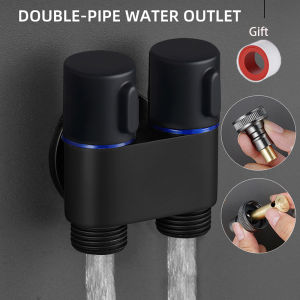 4 points brass mini washing machine faucet automatic water stop joint thread anti-fall Shower Diverter Angle Valve