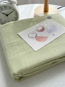 Tấm Lót Giường Cotton Nguyên Chất Mềm Mại Họa Tiết Gân Cừu Cho Mùa Hè Tấm Lót Giường Đơn Đôi Cho Ký Túc Xá Và Phòng Ngủ