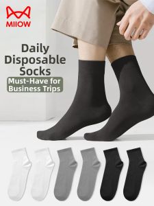 MiiOW | Mens Disposable Travel Socks Mid Calf