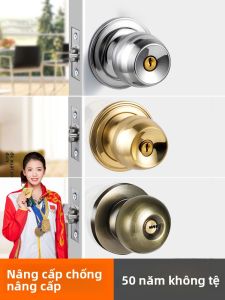 MONLEYTA | Khóa cửa phòng ngủ hình quả bóng bằng thép không gỉ dùng trong nhà đa năng cho cửa phòng tắm kiểu cũ bằng gỗ khóa cửa bằng thép không gỉ