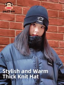Paul Frank | Embroidered Big Head Size Warm Knit Hat Slimming