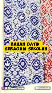 Kain Batik Seragam Sekolah SD/SMP/SMA BS11 Warna Merah/Biru/Hijau Kain Polyester Geometric Sekolah Kain Batik 0,5 Meter Instant Delivery - Lazada
