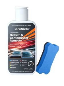 Professional Car Windshield Cleaner – QIFENGHE Oil Film & Contaminant Remover – Fast Dissolve Tree Sap Bug Residue Bird Poop –