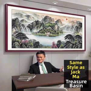 Treasure Basin Sunrise Decorative Painting Sofa Background Wall Art Mountainscape