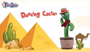 SG [In Stock]🔥Dancing Cactus Dencing Cactus Cactus Plush Toy Talk Dancing Toy Song Plush Early Childhood Christmastoy gift