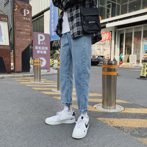 Loose Casual Mens Jeans Spring Summer Trendy Brand Student Fashion Slim Harlan Pants mid Waist Zipper Cotton Straight Leg Jeans
