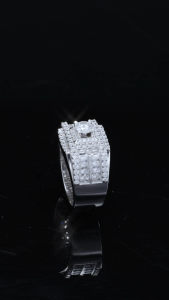 Nhẫn nam Bạc Xi Kim Moissanite Viên Chủ 6.3mm KNNA0002 Đá CC Kim Luxury