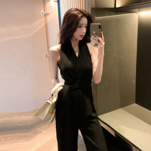 ชุดเดรสแขนกุดคอวีบางฤดูร้อนสำหรับผู้หญิง ชุดเดรสแขนกุดกระชับสัดส่วน กระโปรงทรงหลวม ชุดเดรสแขนกุดคอวีแบบลำลอง