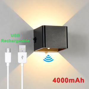 Rechargeable Wall Lamp USB Charging LED Night Light Wall Light Human Motion Sensor Sconce Inddor Lighting Bedroom Living Room
