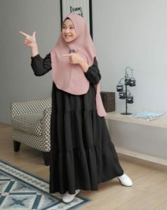 Gamis anak perempuan Tanggung Umur 11 12 tahun  //Dress anak tanggung terbaru bahan rayon polos terbaru