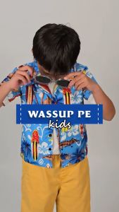 พร้อมส่ง เสื้อเชิ้ตแขนสั้น คอปก ลายดอกไม้ ขนาดเล็ก ขนาดกลาง 110-140 ซม. สําหรับเด็กผู้ชาย และเด็กผู้หญิง