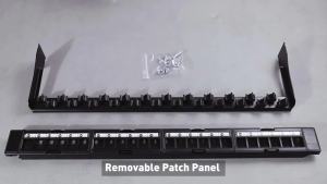 ZOERAX 24-Port Cat6 Cat5e Unshielded Patch Panel,Removable Inserts,19-Inch/1U Network Patch Panel Use only Slim Profile Keystone