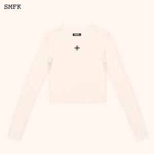 SMFK | Cross Pattern Ribbed Knitted Sweater