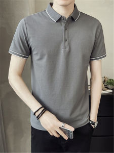 Summer Fashion Mens Polo Shirt Collared Half Sleeve T-Shirt Male Collared Short Sleeve Sweatshirt Korean Style Standard Fit