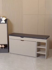 ตู้เก็บรองเท้า ชั้นวางรองเท้า พร้อมที่นั่ง ประหยัดพื้นที่เก็บรองเท้า สตูลรองเท้า ที่วางรองเท้า 2 ชั้น เก้าอี้+ตู้รองเท้าทูอินวัน มีลิ้นชัก นั่งใส่รองเท้าได้