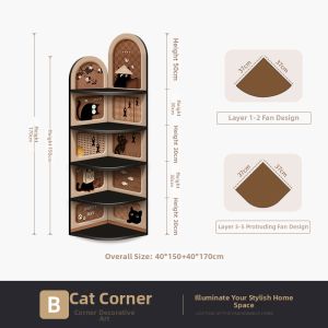 CTYLIGHTZ | Vintage Retro Cat Corner Shelf