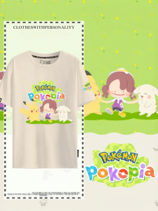 Pokemon Pokopia Animation Game Souvenir T-shirt