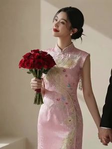 Sleeveless Bridal Dress Chinese Style
