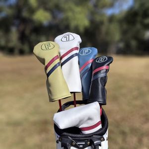 4 màu sắc đơn giản gậy đánh golf #1 #3 #5 gỗ headcovers lái xe gậy gỗ bìa chất liệu da PU Khăn trùm đầu Giao hàng nhanh chóng