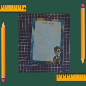 Personalized Notepad | Geometric Design | A6 Notepad | A5 Notepad | 3.5x3.5 inches | Pocket Memo pad | Thank you Teacher Gift Teachers Day