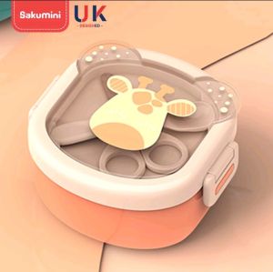 Sakumini Portable Food Grinder Bowl Lunch Box Set Kotak Makan Anak