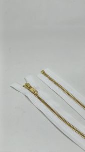 Resleting Zipper YKK 45 cm Atau 18 inch Warna Putih - Gold Type Gigi Besi Model Set Open End Buka Lepas Harga Per Biji - Lazada