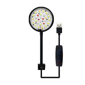 5W/7W Small Fish Tank Clip Lamp LED Aquarium Light Dimmable 360 ° Adjustable USB Plug Waterproof Landscaping Accessories