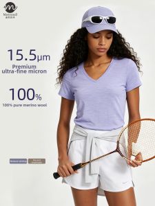 Menyanull | Quick-Drying Merino Wool Womens Short Sleeve Shirt