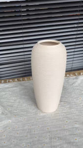 Classic Solid White Ceramic Vase Sturdy Anti-drop Floral Storage Jar Simple Minimal Design for Home Decoration Wedding Arrangement Living Space Desktop Display Gift